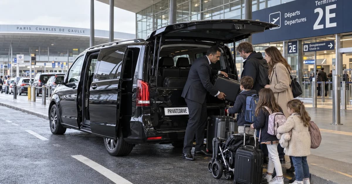 Van avec chauffeur à Paris : 7 places, tarifs 2026